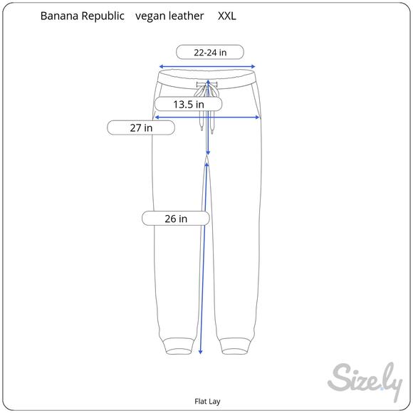 Banana Republic Vegan Leather Jogger Pants Cognac Drawstring Size XXL NWT - Picture 11 of 11